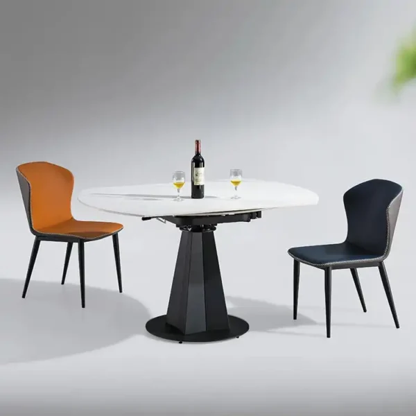 Multifunctional Rock Plate Dining Table Modern Extended Stention Ceramic Dining Table with Function Rotating Table