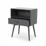 Rubberwood Mid-Century Modern Side Table - Natural Finish - Image 3