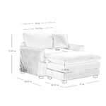 Comfortable Corduroy Retro Lounge Sofa with Footstool – Perfect for Living & Bedroom - Image 9