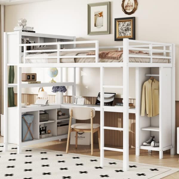 Ultimate Full Metal Loft with Storage – Heavy Duty, Space-Saving Design for Kids, Teens & Adults