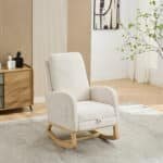 Ultimate Ivory Boucle Nursery Rocking Chair – Premium Comfort & Style - Image 6