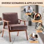 Premium Solid Wood Wingback Chair – Elegant, Durable & Comfortable Accent Seating - Image 5