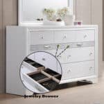 White Finish Dresser with Multiple Drawers - Image 2