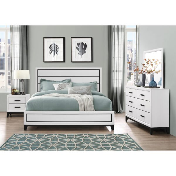 MIRAGE WHITE 5PC QUEEN BEDROOM SET