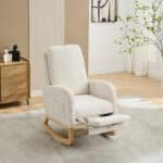 Ultimate Ivory Boucle Nursery Rocking Chair – Premium Comfort & Style - Image 3