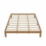 Elegant Queen Size Wood Platform Bed – Solid Pine, No Box Spring Needed - Image 8