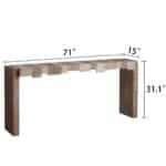 Modern Step-Block Console Table - Stylish & Durable Entryway Solution - Image 8
