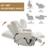 Beige Electric Power Lift Recliner Chair with Dual Motor and Infinite Positioning - Image 7