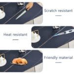 Black Marble-Patterned Slab Dining Table with Golden Stainless Steel Butterfly Legs - Rectangular - Image 5