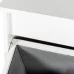 White Wooden Laundry Cabinet with Dual Sorting Hampers - Space-Saving Organizer - Image 11