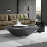 Luxury Wood Coffee Table Set with Marble Side Table - Elegant Finish - Image 9