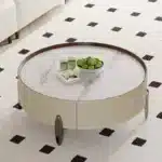 Ultimate Snow White Leather Coffee Table – Elegant, Durable & Modern Living Room Centerpiece - Image 6