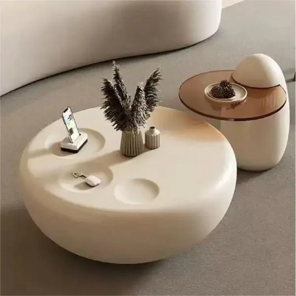 Modern Cream Minimalist Tea Table New Metal Coffee Tables Combination for Living Room for Home Use