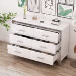 Ultimate High Gloss White Dresser – Modern, Elegant Storage Solution with 6 Spacious Drawers - Image 2