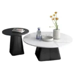 Elegant Round Rock Plate Tea Table for Small Spaces - Modern & Durable - Image 5