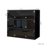 Premium Black Glass Shoe Cabinet with RGB LED Lights – Elegant & Space-Saving Storage Solution - Image 7