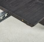 MDF Rectangular Dining Table with Metal Legs - Natural Finish - Image 9