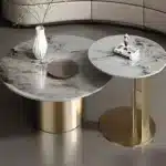 Gold Marble Nesting Coffee Tables - Elegant Modern Design