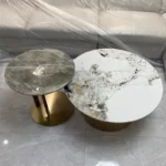 Marble Top Gold Coffee Table - Elegant & Modern Living Room Centerpiece - Image 5