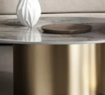 Marble Top Gold Coffee Table - Elegant & Modern Living Room Centerpiece - Image 2