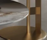 Marble Top Gold Coffee Table - Elegant & Modern Living Room Centerpiece - Image 4