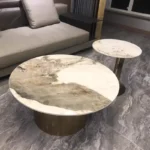 Marble Top Gold Coffee Table - Elegant & Modern Living Room Centerpiece - Image 6