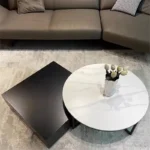 Ultimate Marble Glass Round Coffee Table – Modern Elegance & Functional Design - Image 4
