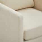 Wavy Chenille Square Swivel Accent Chair with 360-Degree Rotation - Beige - Image 9