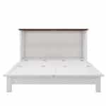 Solid Pine Murphy Bed Chest with Built-In Charging Station and Large Storage Drawer - White + Walnut - Image 11