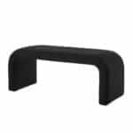 Stylish Black U-Shaped Ottoman Bench – Versatile Seating & Footrest - Image 4