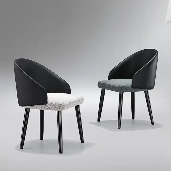 Modern Simple Solid Wood Dining Chair for Home Cafe Hotel Kitchen School with Fabric for General Use
