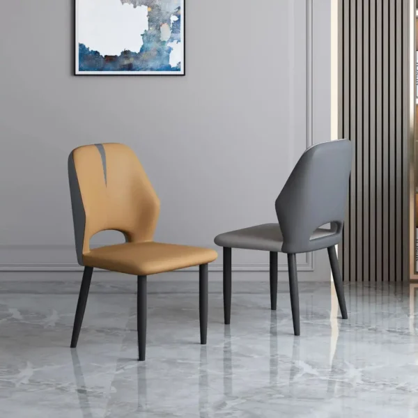 Apartment Villa Living Room Furniture High Quality Dining Chair Cafe Commercial Luxury Hotel Reception Leather Chair