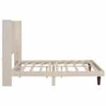 Beige Upholstered Queen Bed with High Headboard for Comfort and Support - Image 7