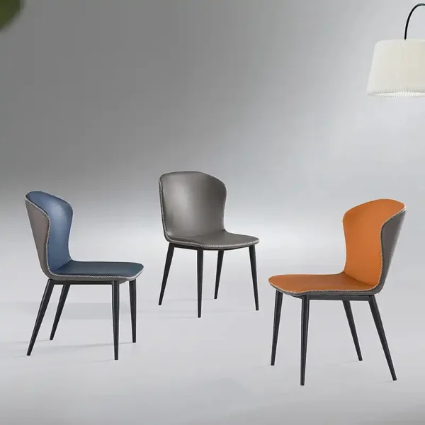 Carbon Steel Comfortable Dining Chairs Simple Extendable Dining Tables and Chairs for Home Office Minimalist Kitchen Furniture