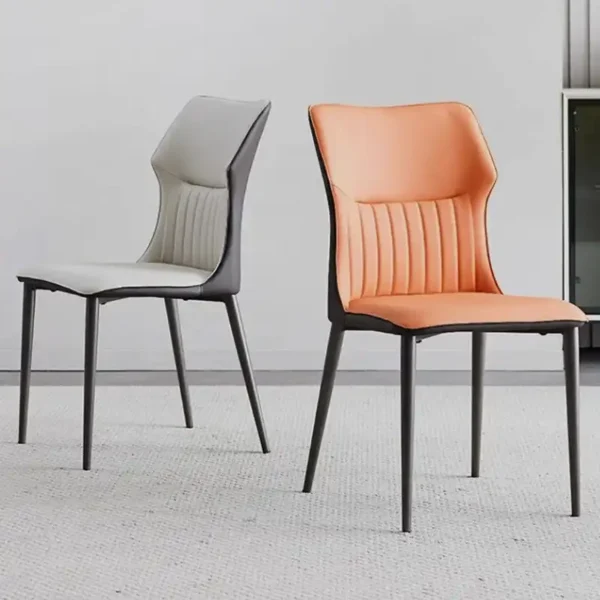 Modern Simple Home Microfiber Leather Dining Chair Light Luxury Creative Designer Leisure Chair
