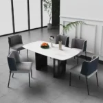 Ergonomic Upholstered Dining Chair with Elegant Design - Versatile Color Options - Image 3