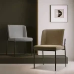 Ergonomic Upholstered Dining Chair with Elegant Design - Versatile Color Options - Image 2