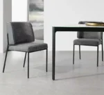 Ergonomic Upholstered Dining Chair with Elegant Design - Versatile Color Options