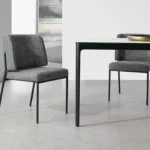 Ergonomic Upholstered Dining Chair with Elegant Design - Versatile Color Options
