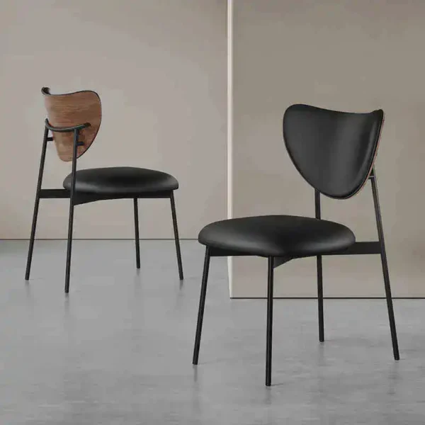 Luxury Modern Hotel Restaurant Home Dining Room Chair Leather Cover Dining Chair with Metal Leg