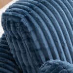 Blue Corduroy Barrel Chair - Comfortable 360° Swivel Accent Seat - Image 8