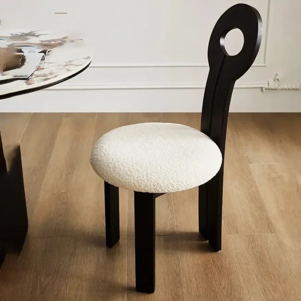 Solid Wood Dining Chair Home Retro Backrest Modern Leisure Chair Velvet Dining Chairs for Dining Room