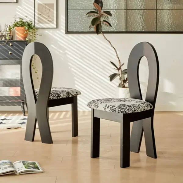 Top Grade Home Dining Chair Durable Restaurant Chair Wood Comfortable Fabric Dining Room Chair
