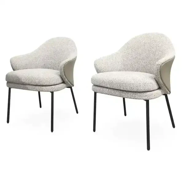 New Designer Leisure Dining Chair Series Modern Fabric Upholstered Leather Dining Chair