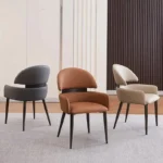 Premium Fabric Dining Chair with Enlarged Backrest - Neutral - Image 7