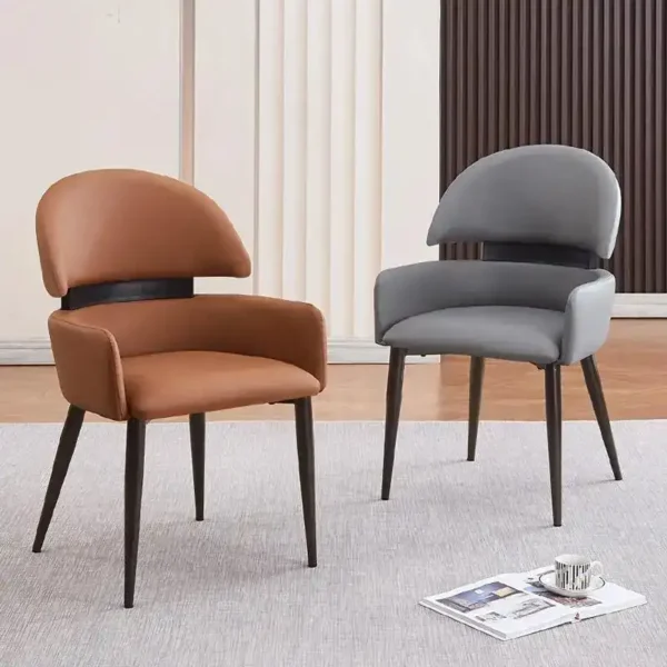 Minimalist Dining Chair for Home Use High-end Enlarged Backrest Dining Table and Chair, t Light Luxury Hotel Comfortable Chair