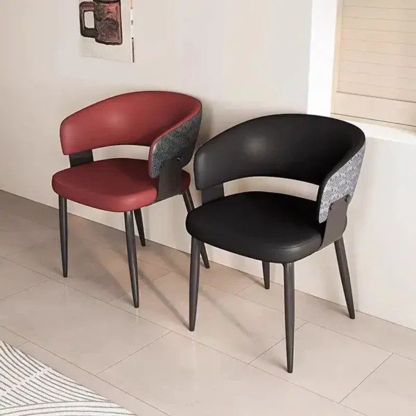 Luxury Dining Chair Leather Backrest Chair Restaurant Furniture Chairs Tables