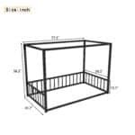 Black Iron Twin Floor Bed - Durable & Modern Low-Profile Bed Frame - Image 7
