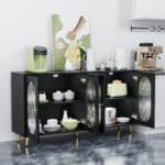 Black Acrylic Sideboard – Modern Storage Solution with Stylish Acrylic Doors - Image 4