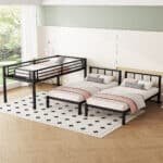 Detachable Triple Bunk Frame - Space-Saving Metal Bunk Bed for 3 - Image 4
